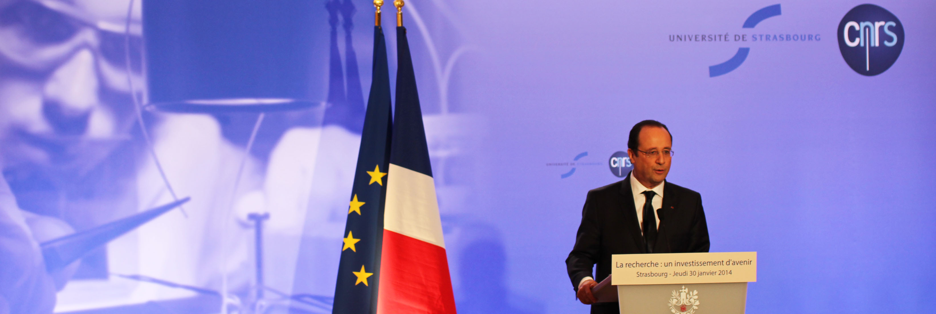 La CPU participe à la visite de François Hollande à l'université de Strasbourg