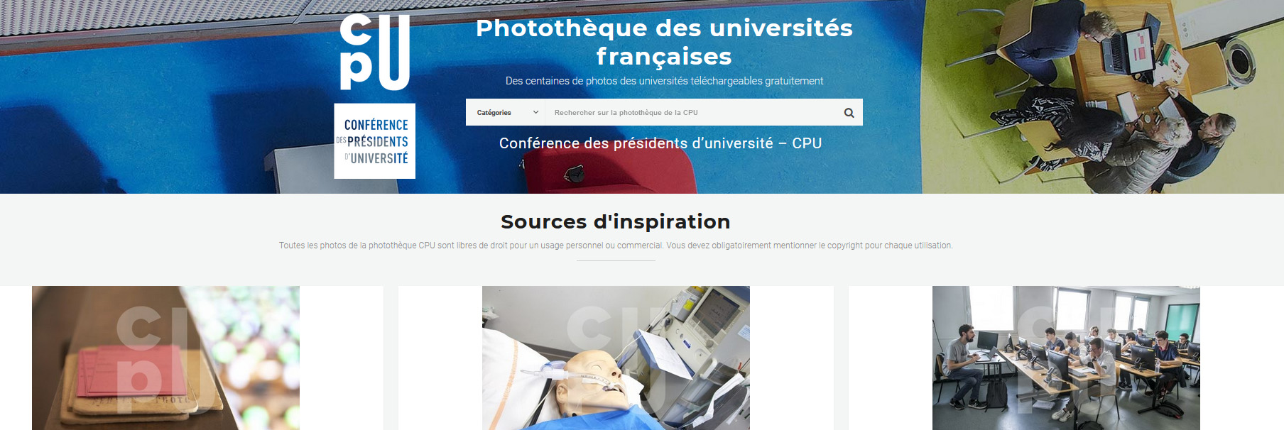 Universités : la photothèque de la CPU est en ligne 